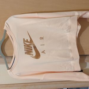 Nike Air Women's Rose Gold Zipper Back Crew Neck
